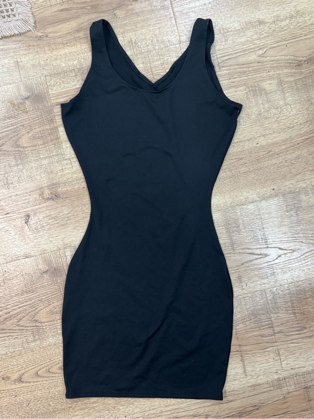 Assets By Spanx Black V-Neck Shaping Tank Dress